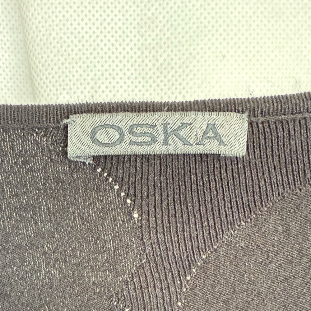OSKA Black Sweater Doleman Sleeves Lagenlook Scoop Neckline Coastal - Picture 6 of 11